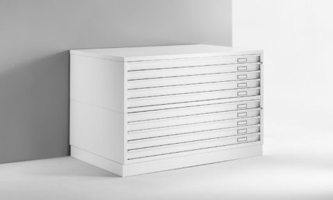 Metal plan file cabinet for drawings storage